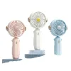 Cool folding handheld mini electric fan with three-color cartoon design, high appearance level small fan for students Item Picture